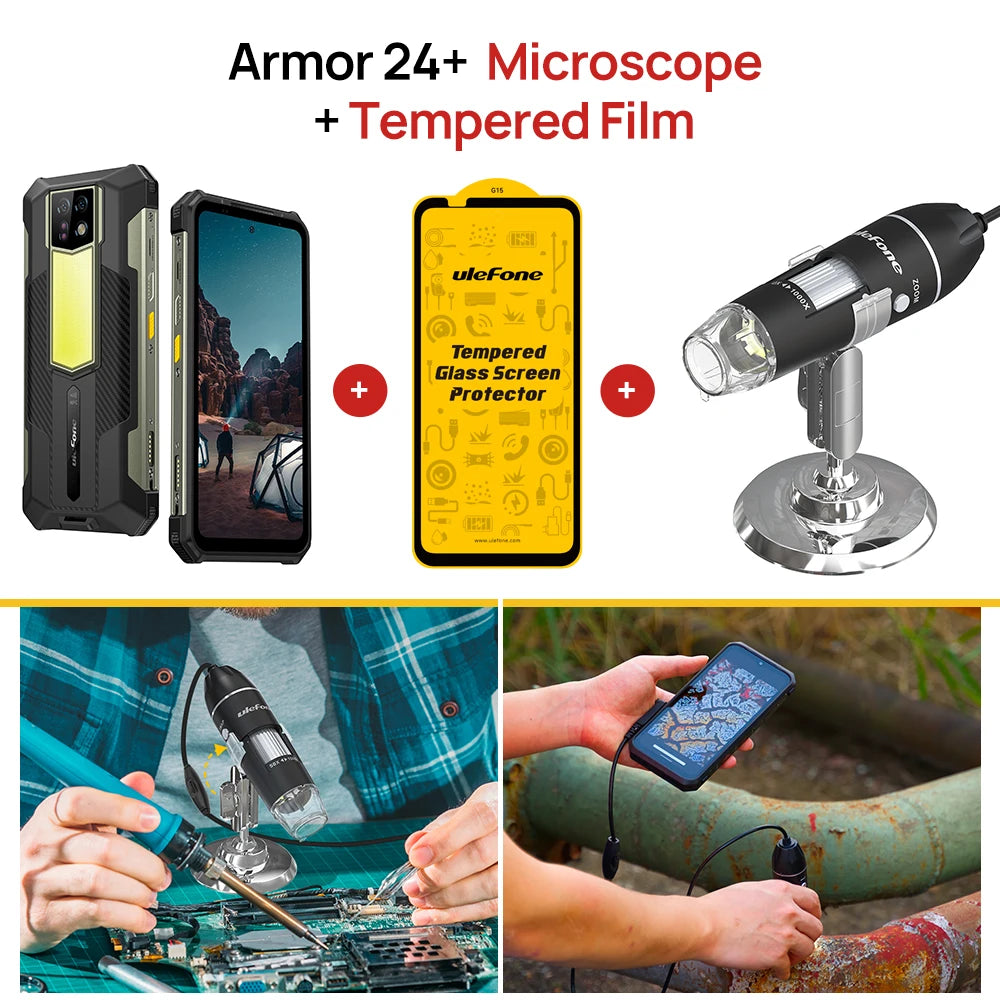 Ulefone Armor 24 Rugged Phone 22000mAh Up to 24GB+ 256GB 6.78"120Hz Smartphone 64MP+64MP NFC Phone LED Light Global Version