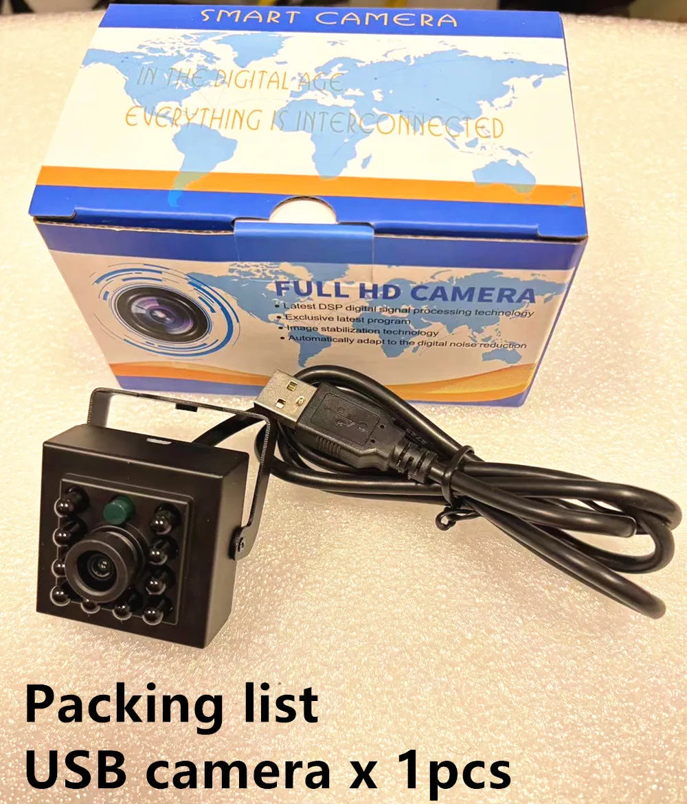 2MP 1080P 1/3 CMOS Ir Infrared Usb Camera UVC with 940nm IRCUT Ir Led Night Vision Aluminum Mini Case WINXP,WIN2003,WIN7