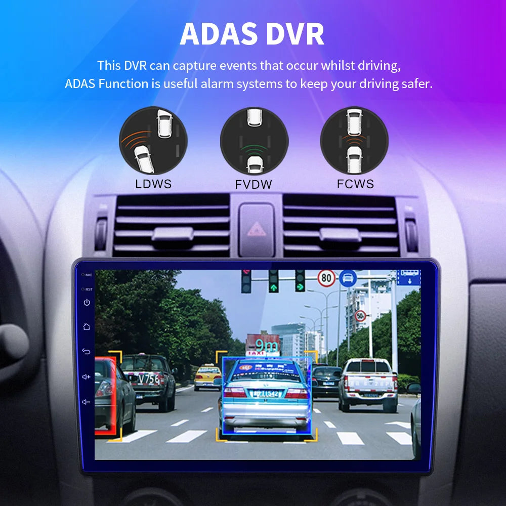 EKIy ADAS Car DVR 170° Wide Angle Dash Cam Video Recorder 1080P Universal For Android Car DVD Player Navigation System