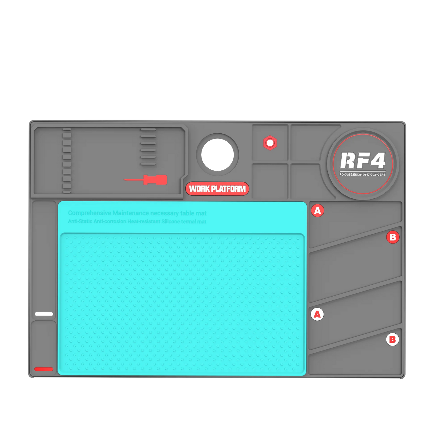 RF4 Insulated Silicone soldering Mat Welding 260x380MM BGA Desktop Station Phone Repair Pad Maintenance Platform RF-PO2 Repair