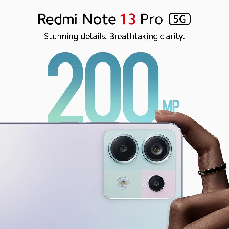 Xiaomi Redmi Note 13 Pro 5G Smartphone Snapdragon® 7s Gen 2 200MP OIS Camera 67W Turbo Charging 1.5K 120Hz AMOLED Display NFC