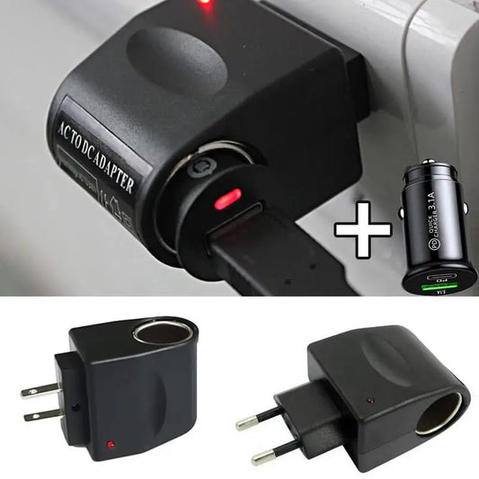 220V AC To 12V DC Car Cigarette Lighter Wall Power Socket Plug Adapter Converter EU US Plug New Dropping Shipping