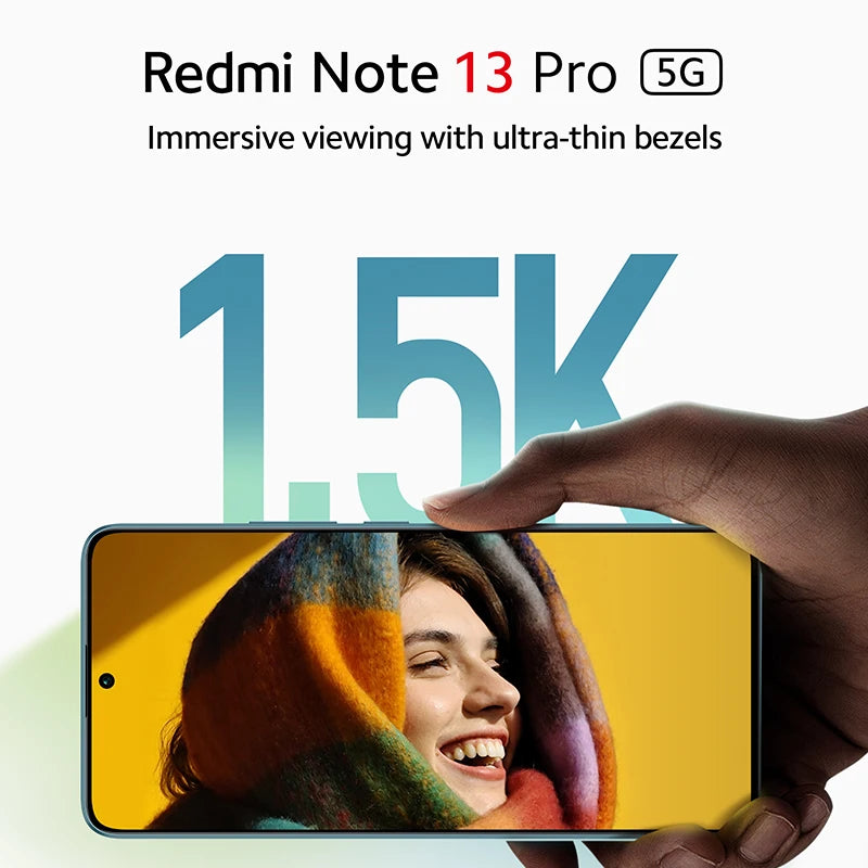 Xiaomi Redmi Note 13 Pro 5G Smartphone Snapdragon® 7s Gen 2 200MP OIS Camera 67W Turbo Charging 1.5K 120Hz AMOLED Display NFC