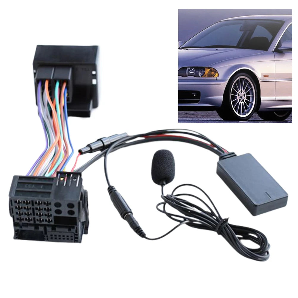 For BMW E46 3 Series Cars Radio Bluetooth-compatible 10Pin AUX IN Audio Cable Adapters For Car Electronics Accessories