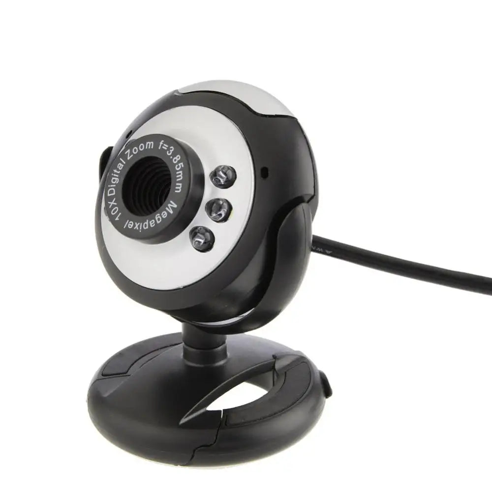 USB Webcam High Clarity 12.0MP 6 LED Night Light Web Camera Built-in Mic For PC Laptop