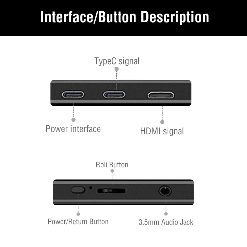 Anmite 16-Inch Portable Touch Monitor 1200P HDR 16:10 Low Blue Light For XBox PS4 / 5 Switch Cell Phone PC Loptop Extension