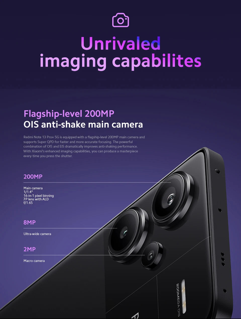 [World Premiere] Xiaomi Redmi Note 13 Pro Plus 5G Smartphone MediaTek Dimensity 7200-Ultra 200MP OIS Camera 120W HyperCharge NFC