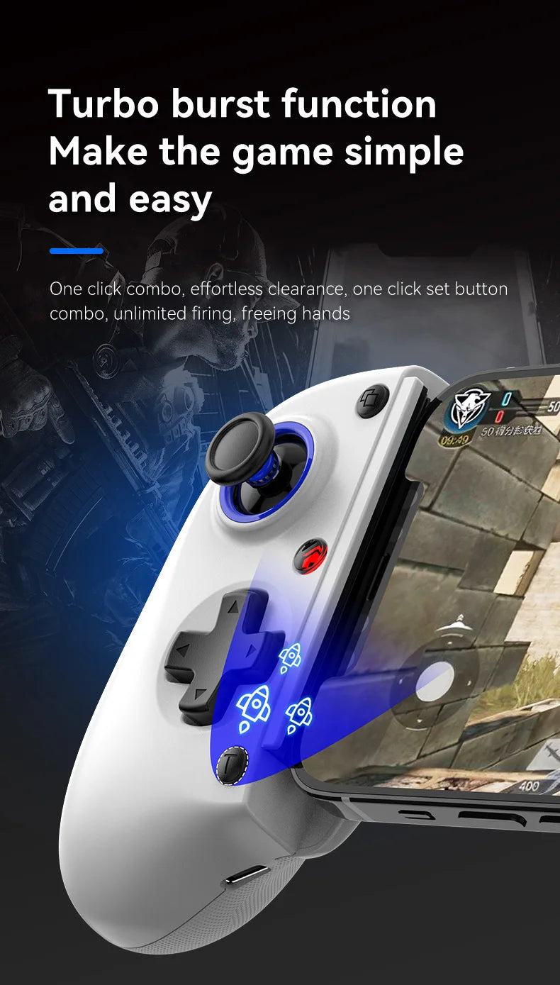 BSP-D11 Stretching Wireless Game Controller For SWITCH/Android/Apple IOS Tablet For PS3/PS4/XBOX Gamepad Streaming