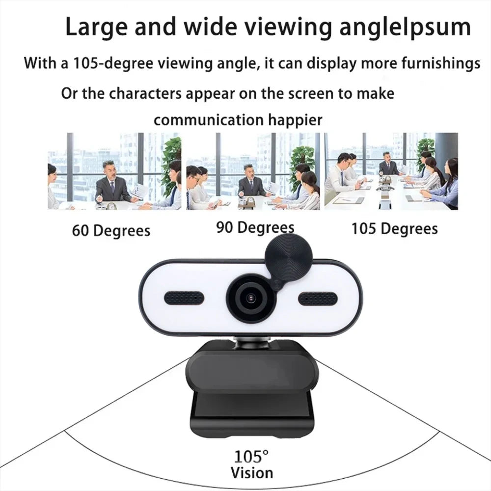 4K 2K Mini Webcam 1080P HD for PC Laptop Autofocus 30 FPS USB Webcam with Noise-Reducing Mic&Privacy Cover Web Camera Portable