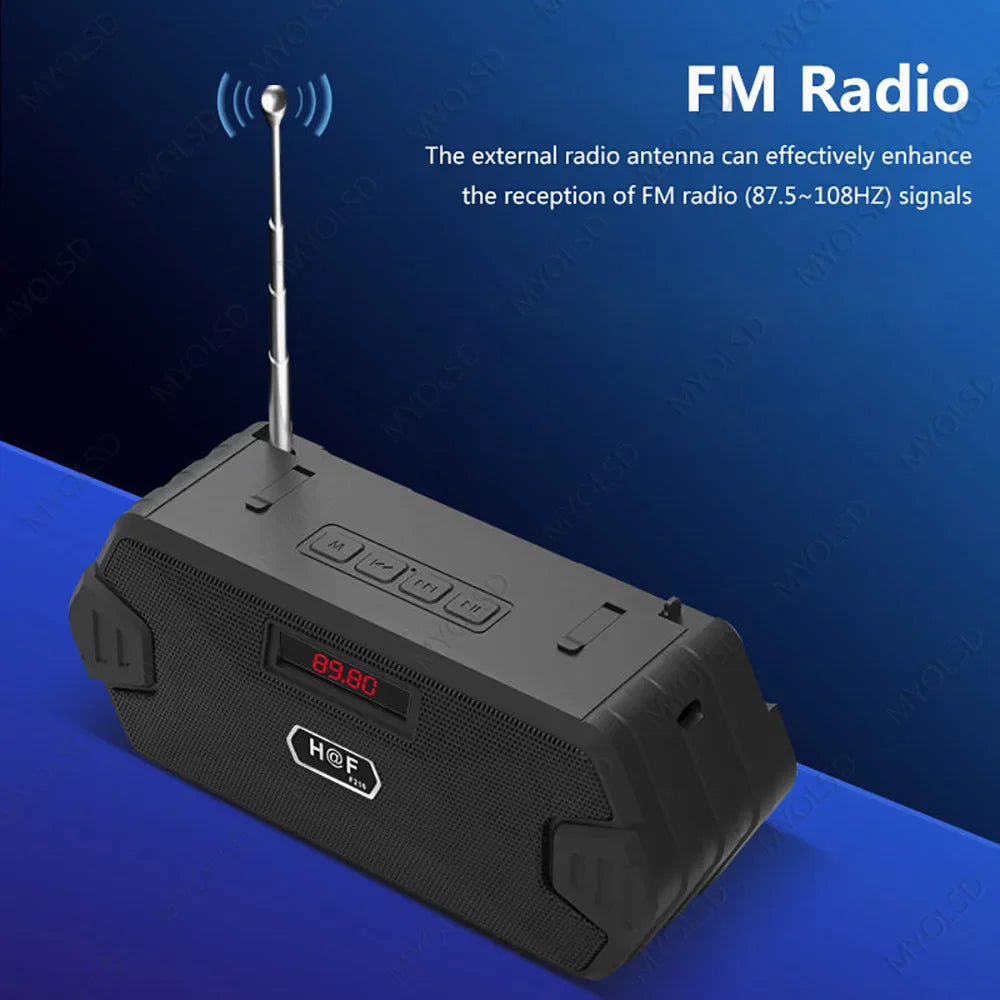 Portable Wireless Speaker Bluetooth-compatible Bass Mini Subwoofer Support TF Card MP3 Music USB Speaker With FM Radio Receiver