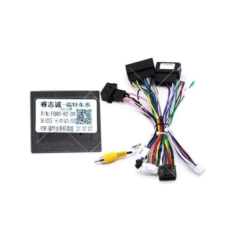 QSZN For Ford Focus Fiesta Edge Kuga Taurus RANGER Car Radio Canbus Box Decoder Wiring Harness Adapter Power Cable FORD-RZ-09