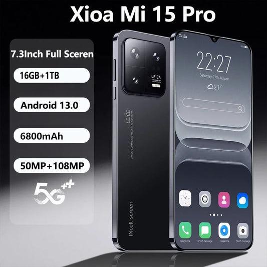 Global Version Xioa Mi 15 Pro Original Smart Android Phone 7.3 Inch HD Screen 5G 6800mAh 108MP Camera Dual SIM Unlock Phone