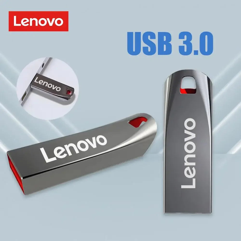 Lenovo 3.0 Pen Drive Metal High Speed Flash Drive 2TB1TB 512GB USB Memory Stick Pen Drive 128GB Suitable for PC/Laptop/PS4 Contr