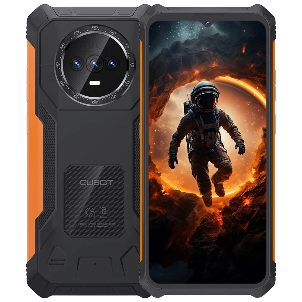 Cubot KingKong ES Ultra-thin Rugged Android Smartphone, 16GB RAM(6GB+10GB), 128GB ROM, 6.56" 90Hz Screen, 48MP Camera, 4G Phone