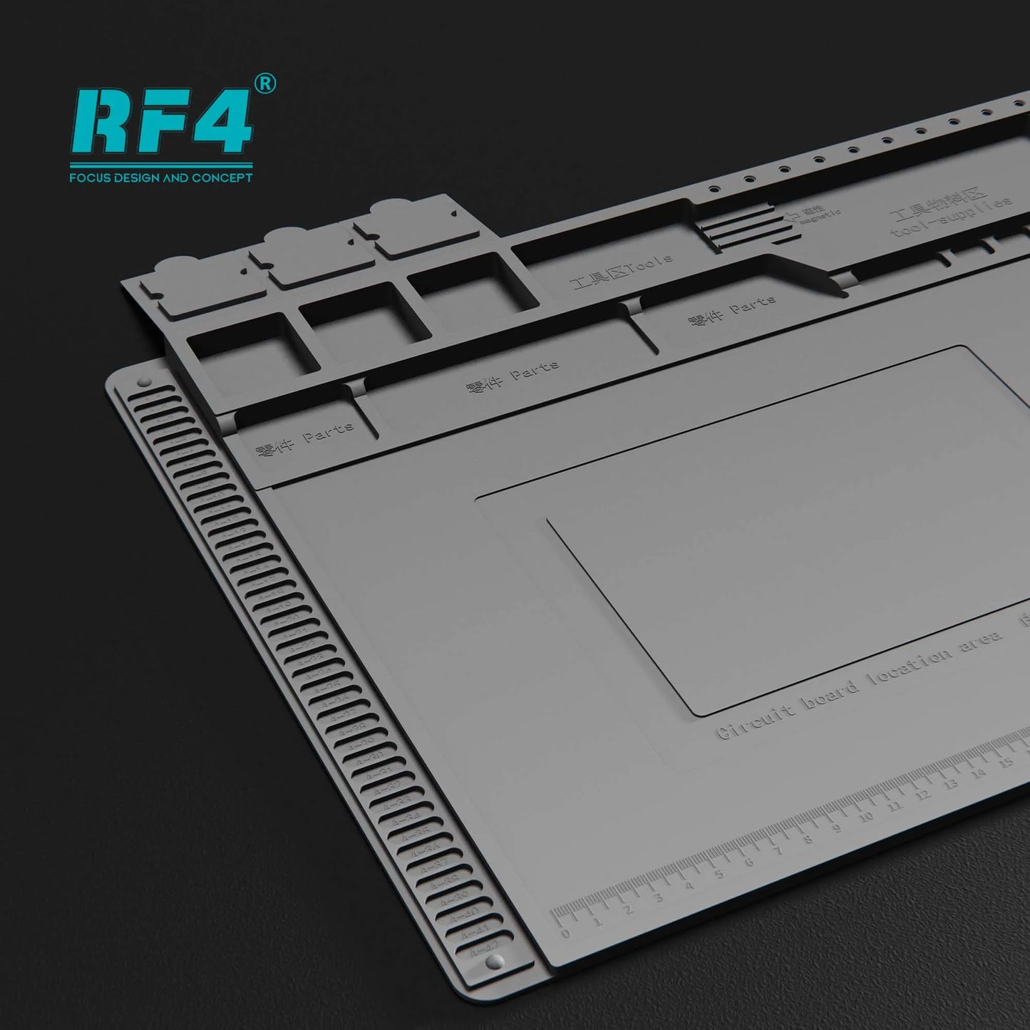 RF4 Insulated Silicone soldering Mat Welding 260x380MM BGA Desktop Station Phone Repair Pad Maintenance Platform RF-PO2 Repair