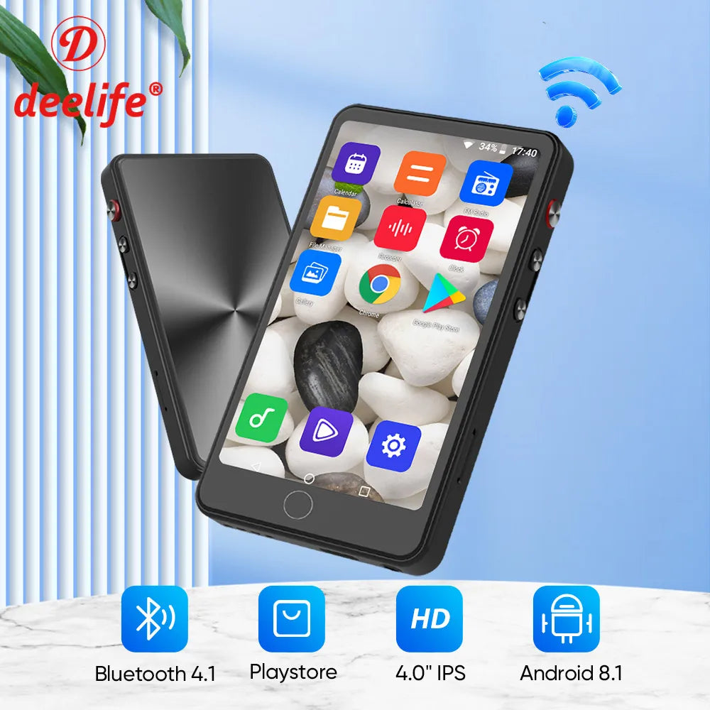 Deelife MP4 Player Touch Bluetooth WiFi Android MP3 MP 4 Video Music Player