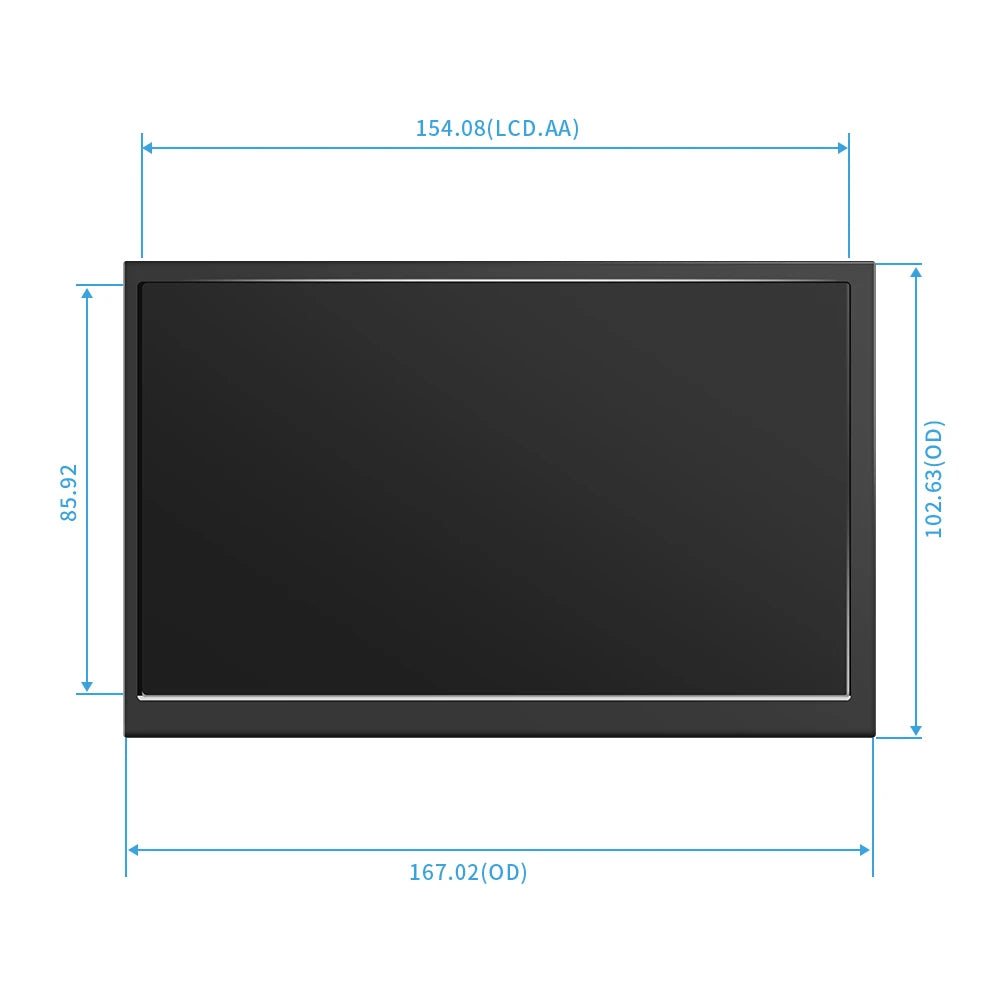 7 Inch LCD IPS Display HDMI-compatible Touch Screen With Case 1024x600 Resolution  for Raspberry Pi 3 Pi4 PC Portable Monitor