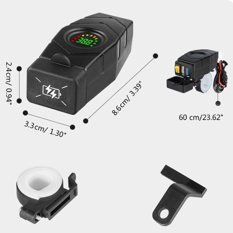 DC20-80V E-bike Phones  QC3.0 Fast Charging Adapter Electric USB  Electric Bikes Accessory Part