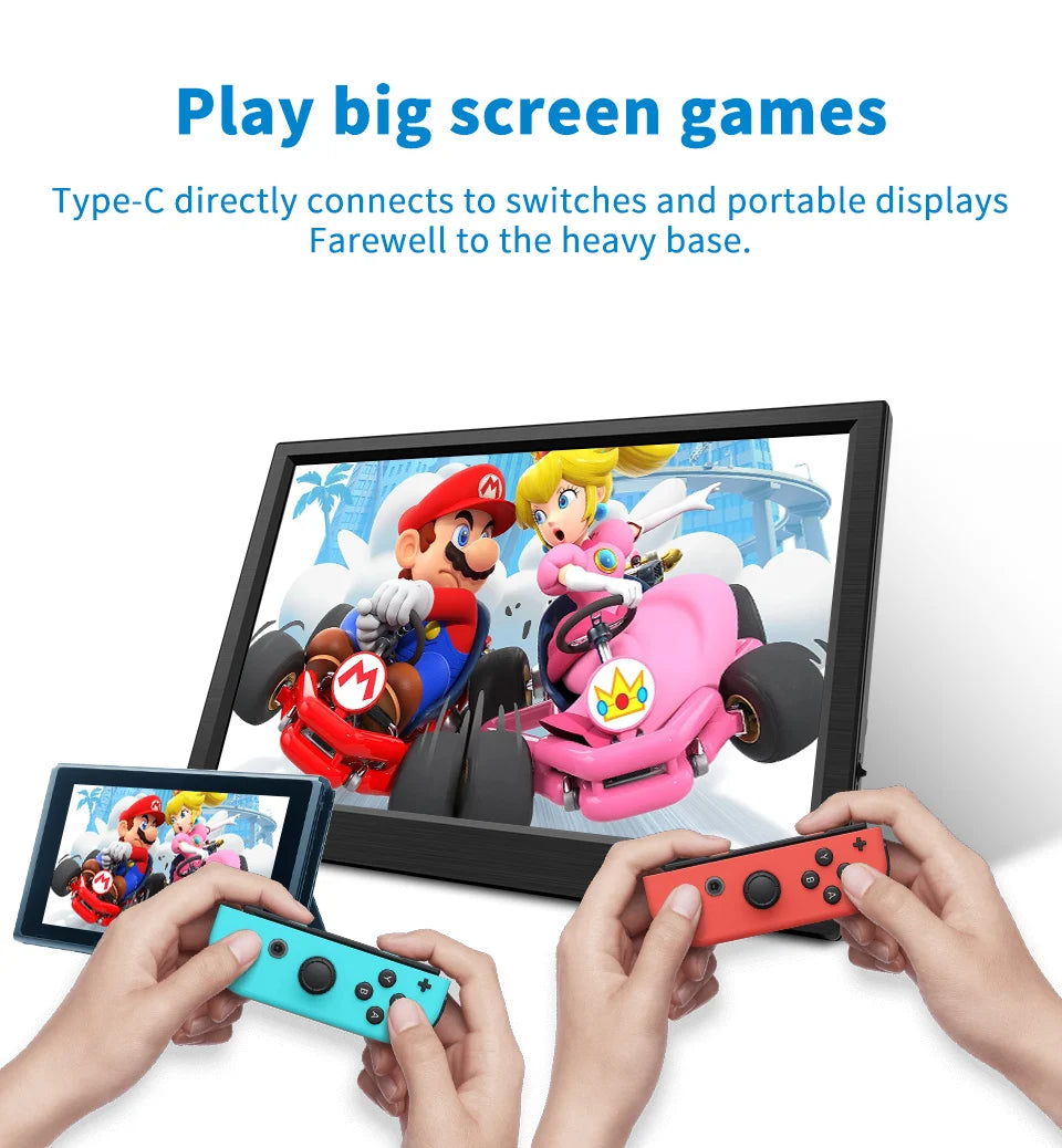 11.6 Inch Portable Monitor HDMI-Compatible Laptop second screen Gaming Extended Display For Switch/PS4/Xbox/Raspberry Pi