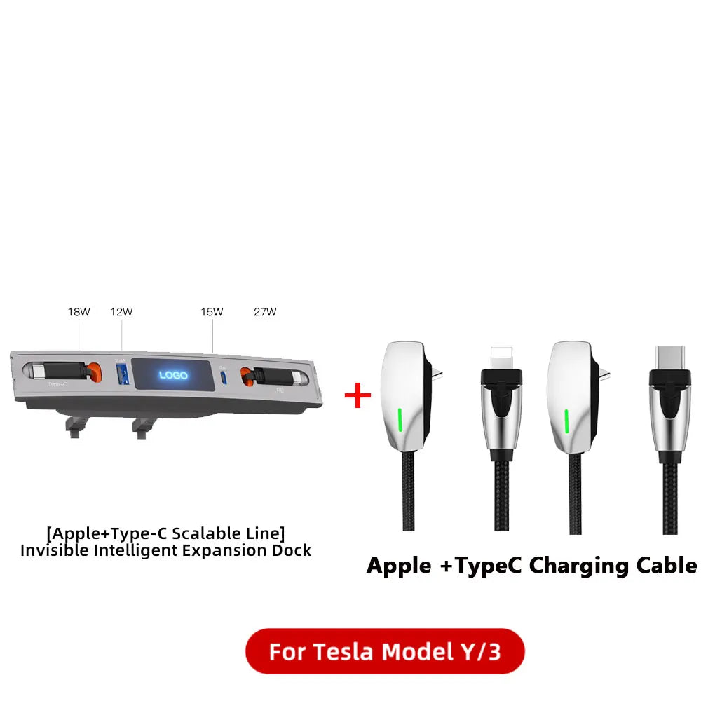 USB Cable For Tesla Model Y/3/X/S Car Charging PD Fast Charging Phone USB Cable Wall Connector Style 60W USB Data Cable Model 3