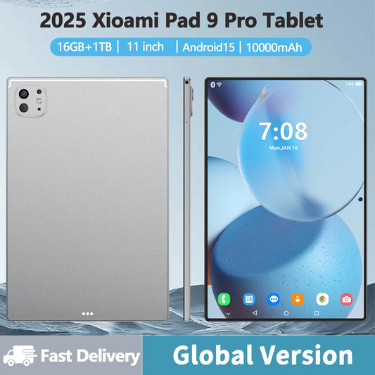 tablets android 2025 Xioami 11 inch Pad 9 Pro Original 5G WiFi or Dual SIM card Tablet PC 10000mah 16G+1TB Android 15 Tablette