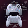 EasySMX X20 RGB Wireless Gamepad Bluetooth Gaming Controller Compatible with PC/NS/TV/Phone/Laptop,6-Axis Gyroscope, Hall Effect
