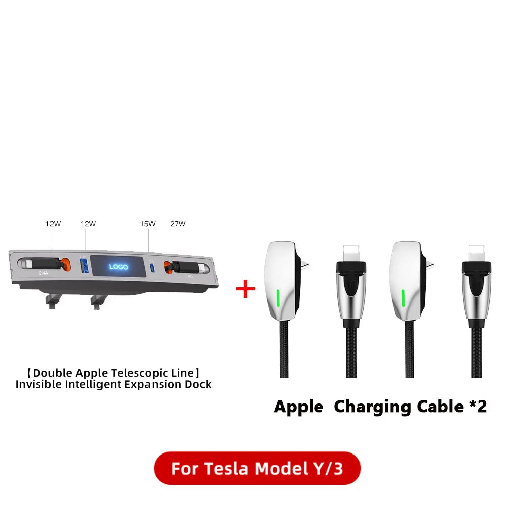 USB Cable For Tesla Model Y/3/X/S Car Charging PD Fast Charging Phone USB Cable Wall Connector Style 60W USB Data Cable Model 3