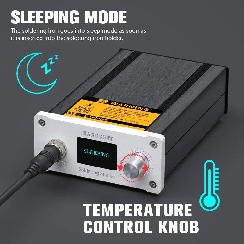 T12 Soldering Station STM 32 Chip Version 2.1 OLED Digital Adjust Temp 5pin Soldering Iron Handle Or Tweezers Handle AUTO Sleep