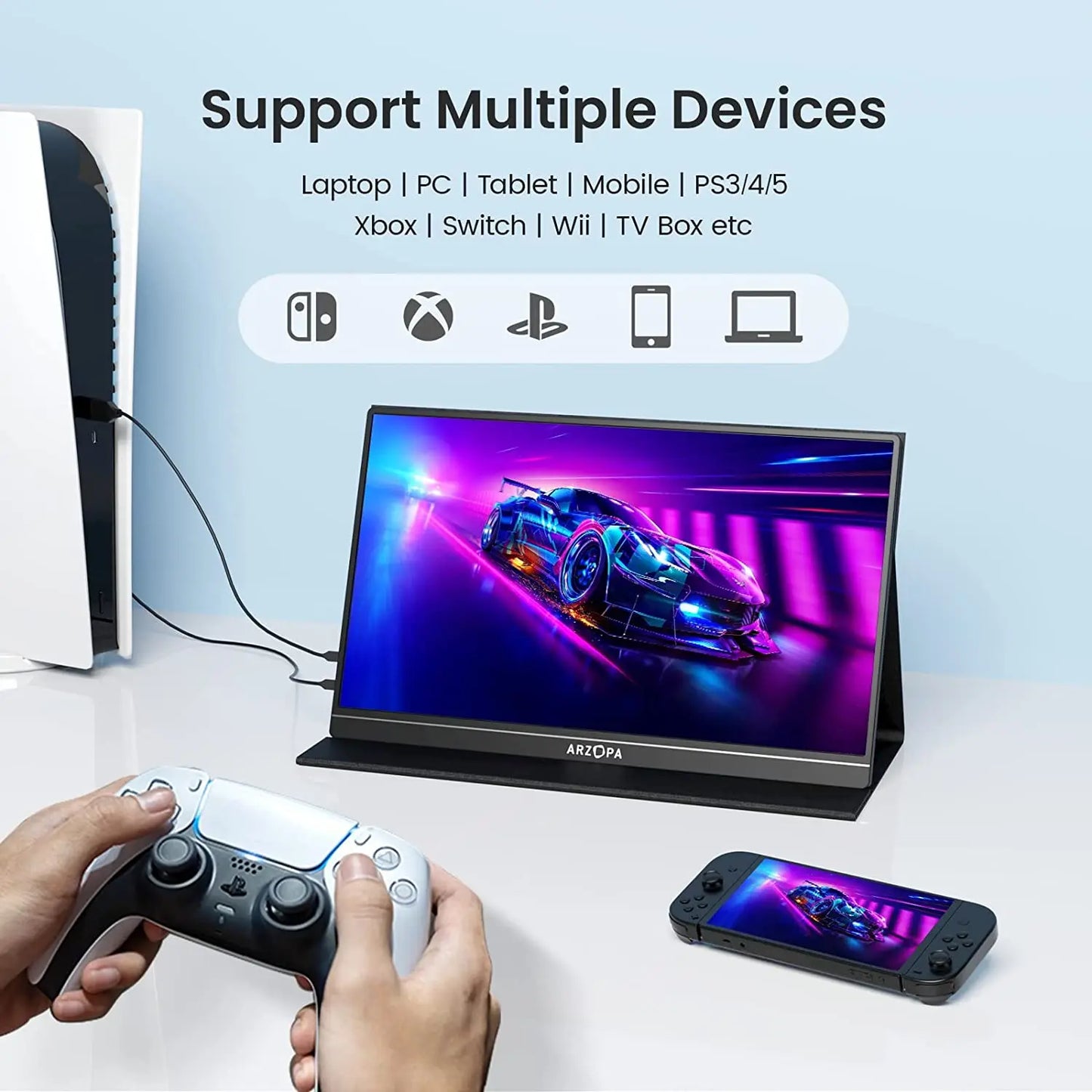 2025 15.6inch 1080P FHD USB-C Laptop Tablet Monitor HDMI Computer Display HDR IPS Monitor External Monitor for PC xbox ps4