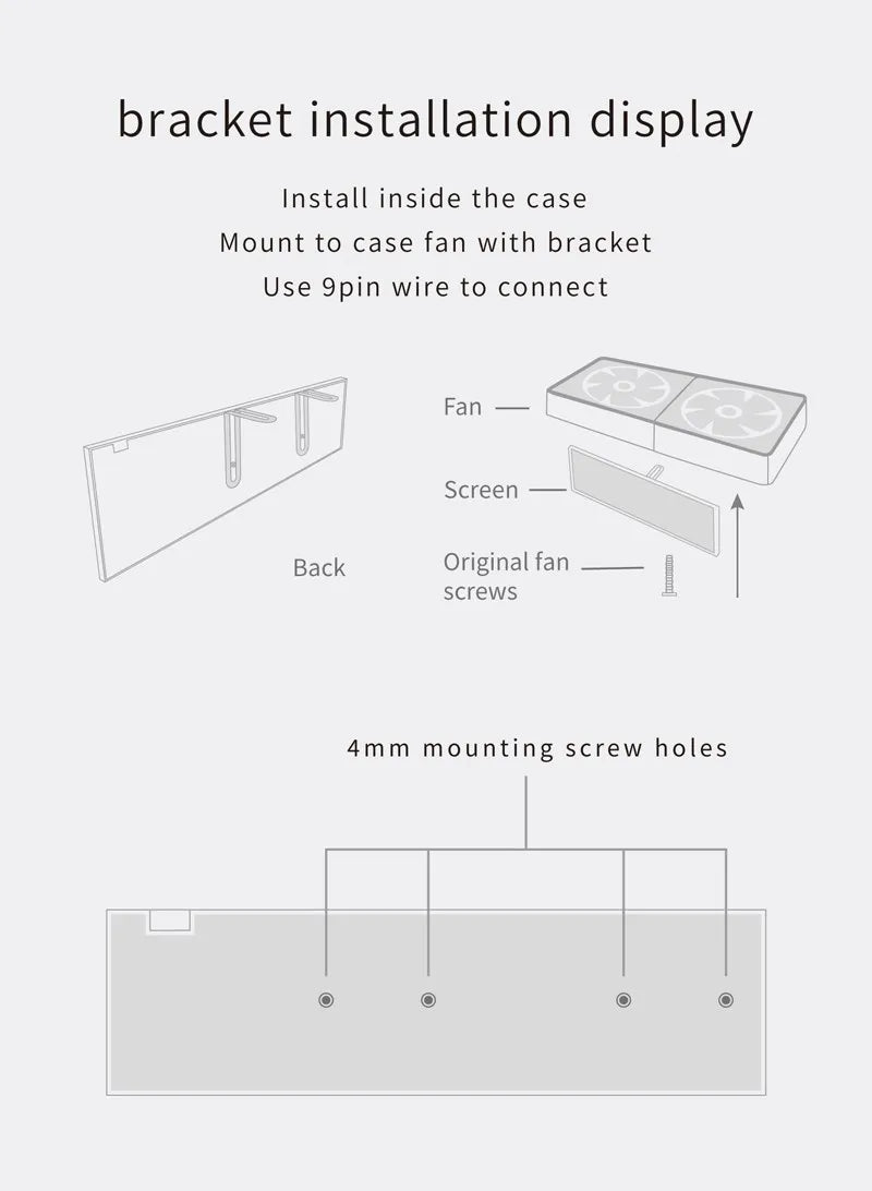 8.8 Inch IPS Secondary Screen Type C Display Case CPU GPU RAM Computer Monitor USB IPS Dislay Turing Smart Screen Freely AIDA64