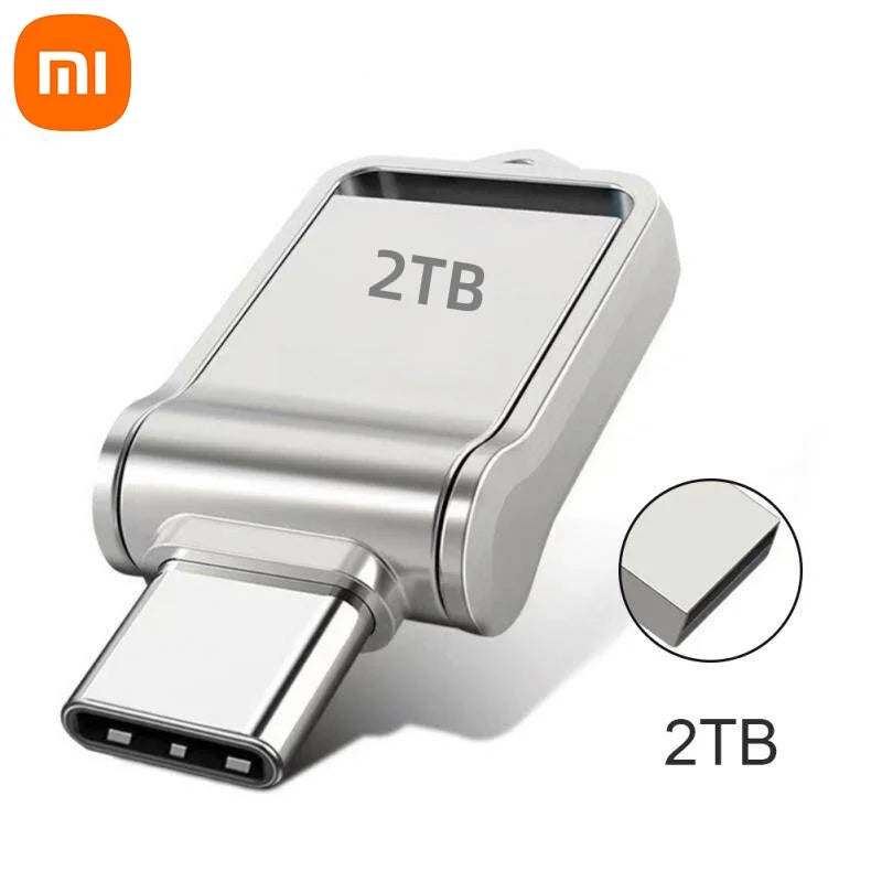 Xiaomi 2TB Flash Drive High Speed USB 1TB 512GB Type-C Interface Dual-Use Flash Memory Stick For Mobile Phone Computer Disk 2025