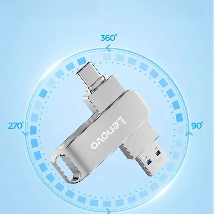 Lenovo 16TB 3.0 USB flash drive waterproof Type-C USB metal high-speed pen drive 2TB 512GB suitable for computer storage devices