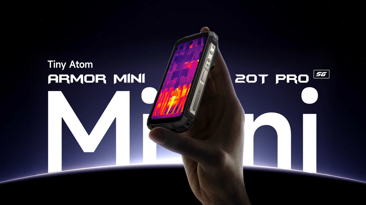 【World Premiere】Ulefone Armor Mini 20T Pro 5G  4.7" Display  Rugged Phone LED Light Android 14 Smartphone 6200mAh 16GB+256GB 33W