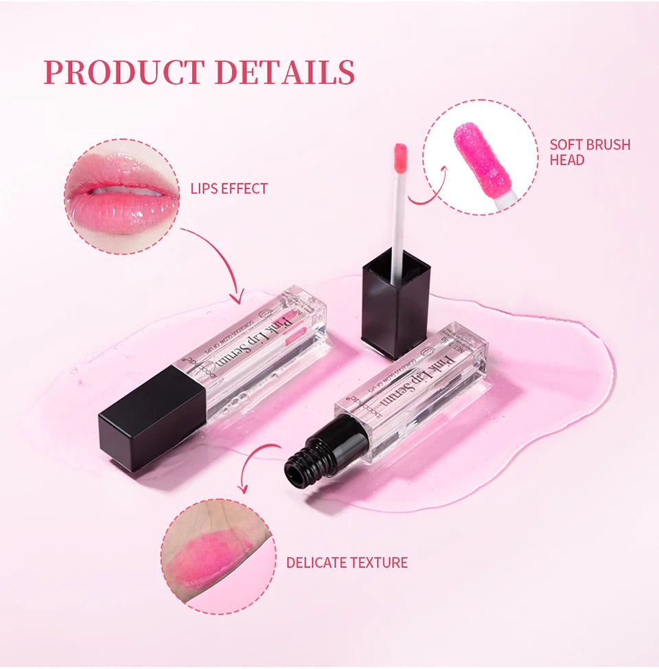 Natural Pink Serum Lips Pink Fresh Remove Dark Lips Gel Lightening Essence Cream Balm Repair Fine Line Brighten Lip Exfoliator