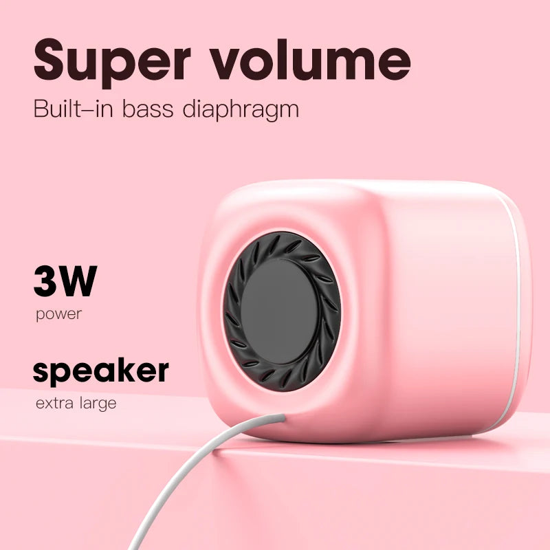 Hifi Mini Desktop Wired USB Computer Dual Speaker for Laptop PC Suround Stereo Subwoofer AUX Playback Mega Bass Loudspeaker