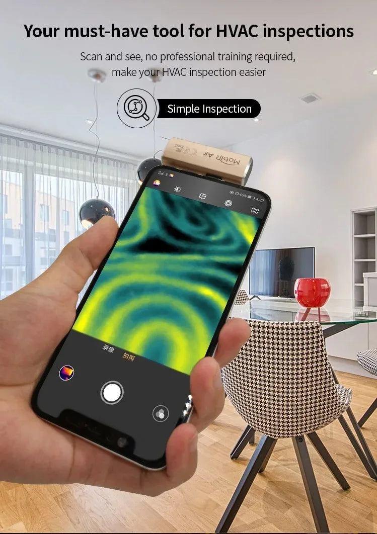 Guide Mobir Air Thermal Imaging Night Camera for Android Phone Type C IOS Infrared Imager Pipeline Repair Industrial Inspection