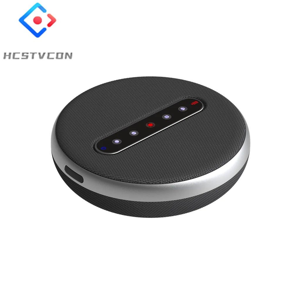 Conference Microphone USB Speakerphone Omnidirectional Computer 6 Mic 360° Voice Pickup Video Online Course Speakers Desktop