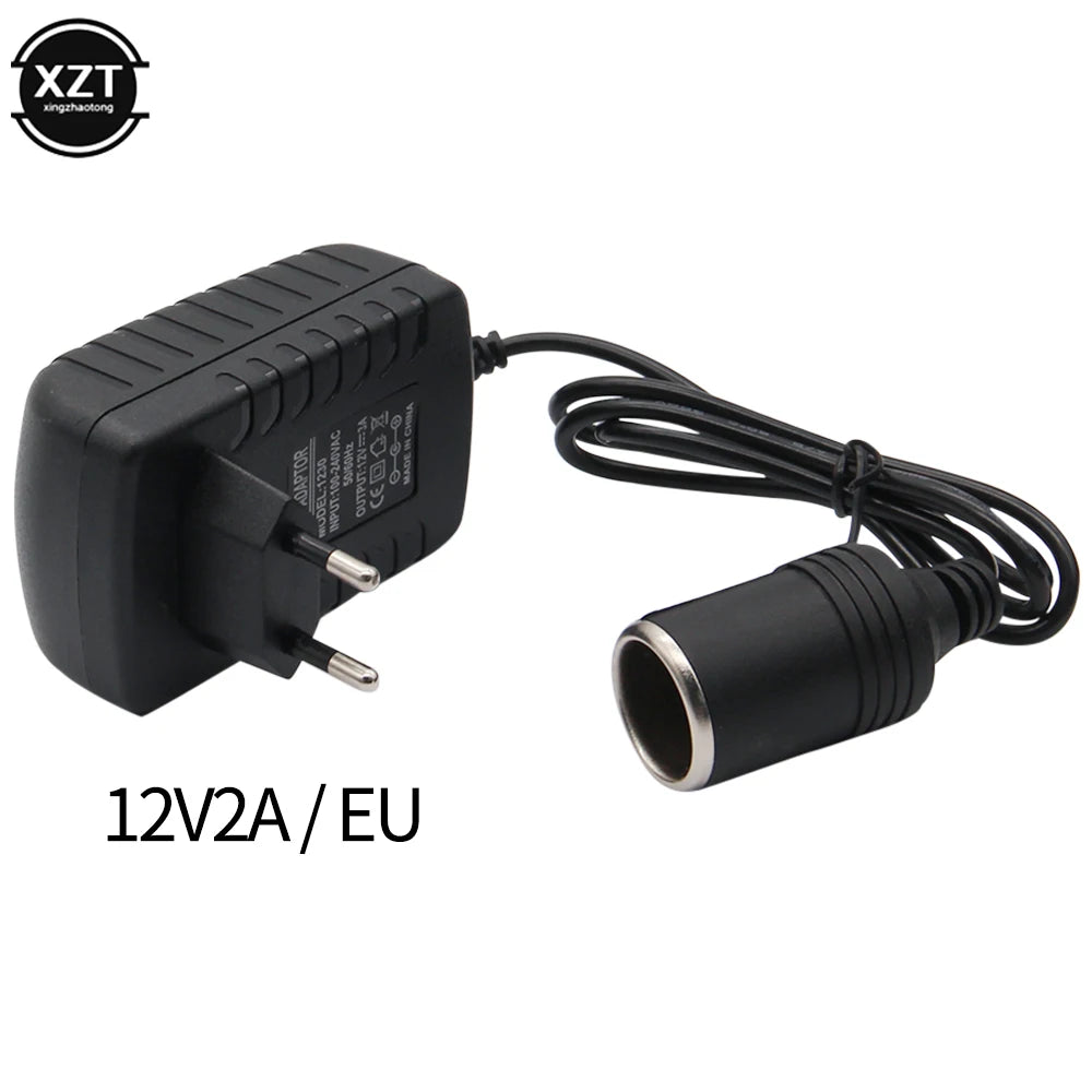 NEWEST AC 220V to DC 12V 2A Adapter Power Supply Cigarette Lighter 24W Converter Inverter Home Car Charger US/EU/UK/AU Socket