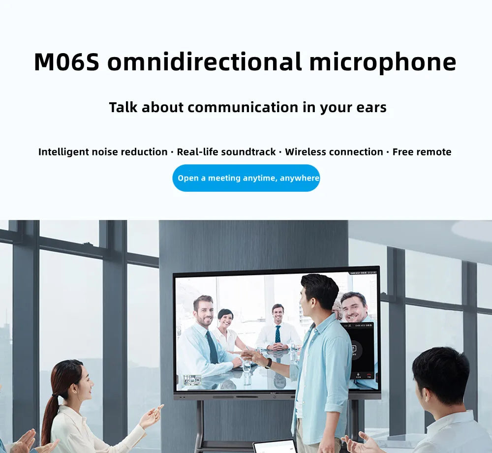 360° Omni-directional Microphone 5M Radius Pickup Wireless Conference Speaker USB Bluetooth Microphone for Conference Meeting