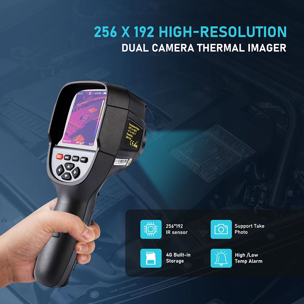 GW256 2024 New Thermal Imaging Camera for Water Pipe Leak and Power Electrical 256*192 Handheld Infrared Thermal Imager