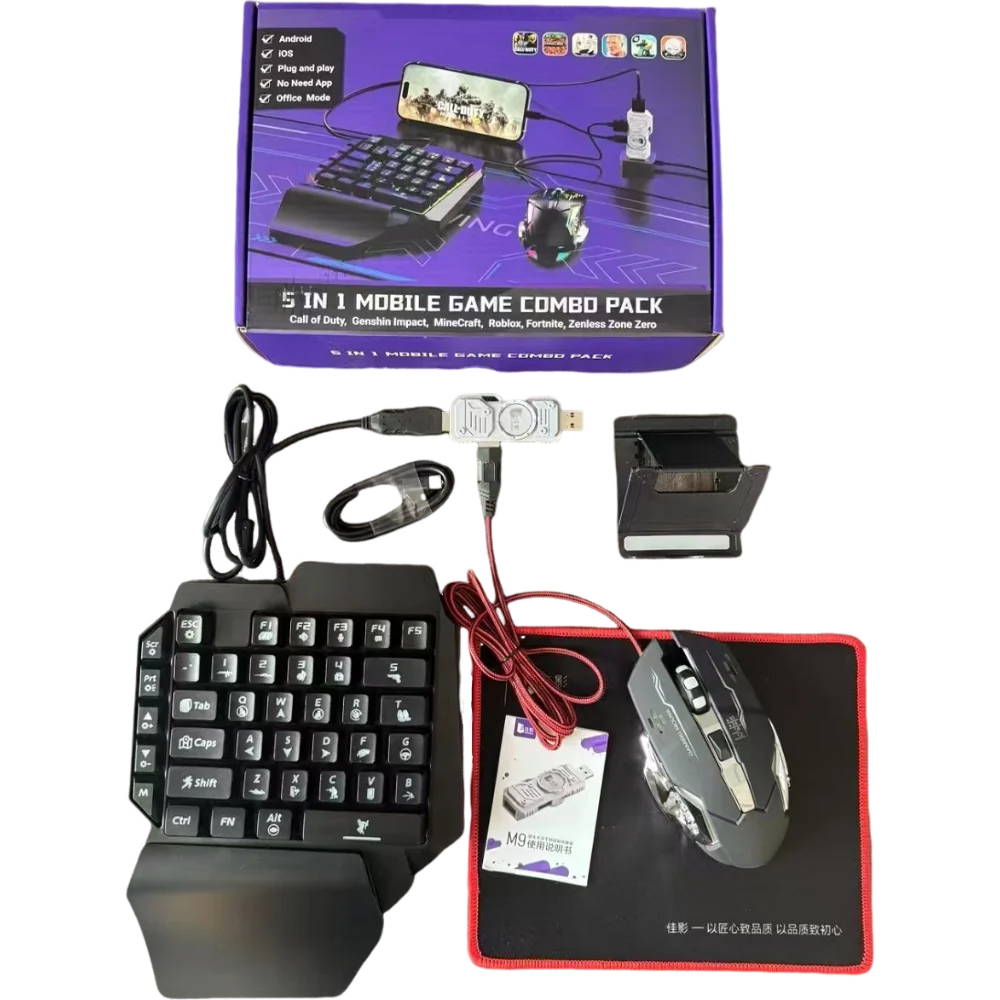 Gamwing M9 Mobile Game Keyboard & Mouse Controller Converter Adapter for Native Games Call of Duty for Android & iOS