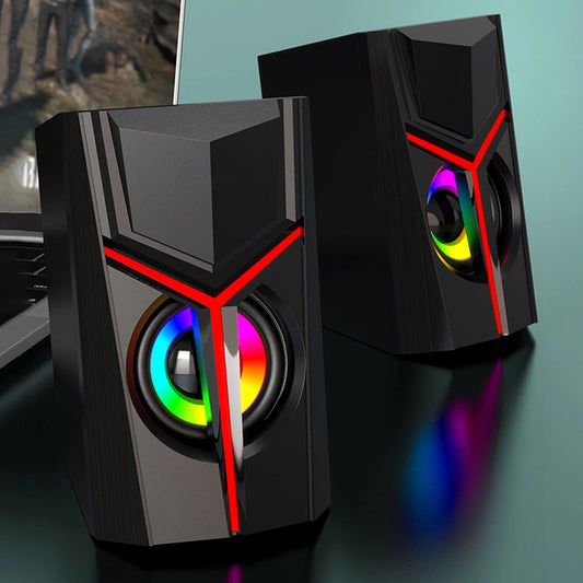 RGB desktop computer stereo usb notebook small speaker mobile phone wired desktop heavy subwoofer multimedia home