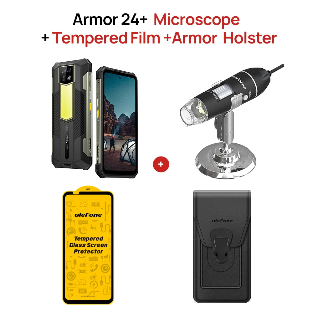 Ulefone Armor 24 Rugged Phone 22000mAh Up to 24GB+ 256GB 6.78"120Hz Smartphone 64MP+64MP NFC Phone LED Light Global Version