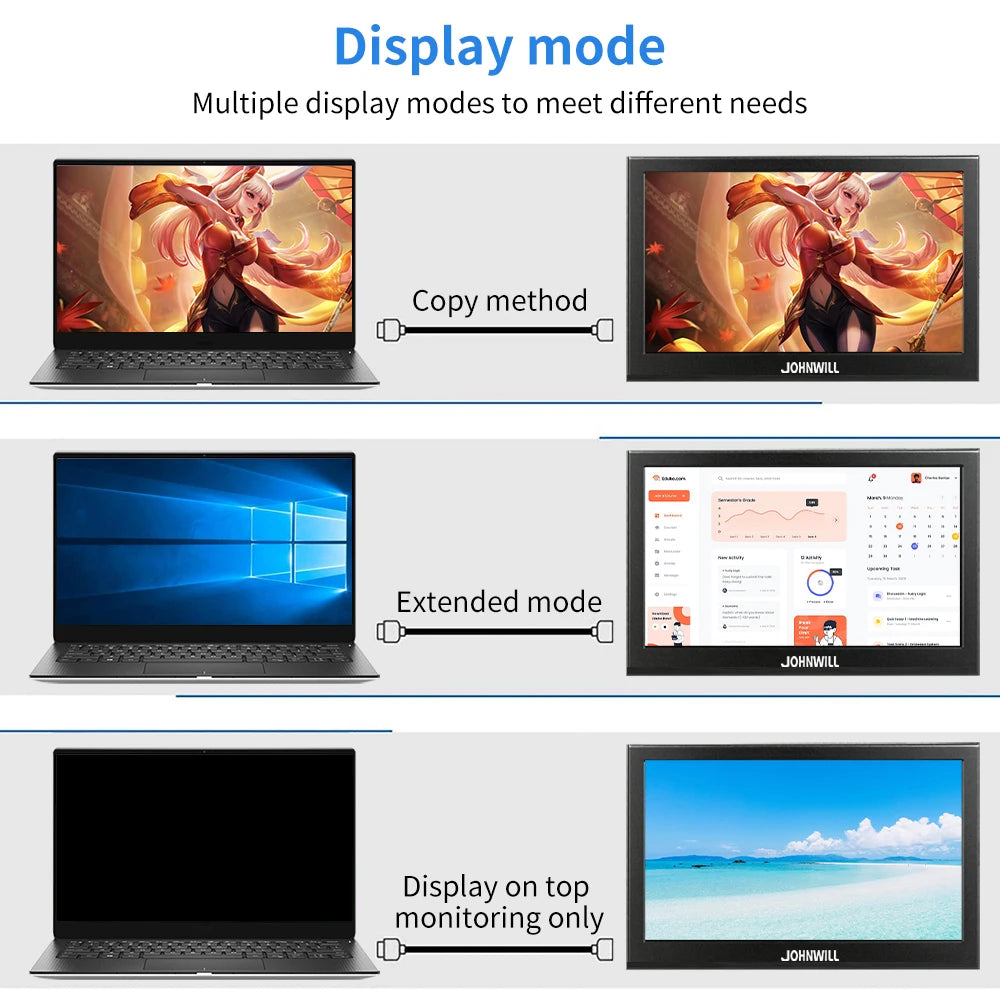 7/8 inch Touch screen Portable Display HD small Display Laptop Xbox PS4/5 switch Built-in Speaker Laptop Monitor