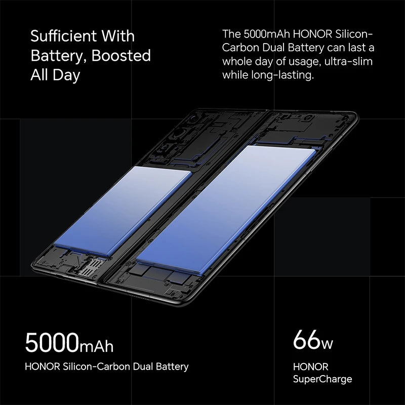 HONOR Magic V2 5G, 16GB+512GB, 7.92” Foldable Screen, Dual SIM, 50MP Triple Camera, Fast Charging, Android SmartPhone