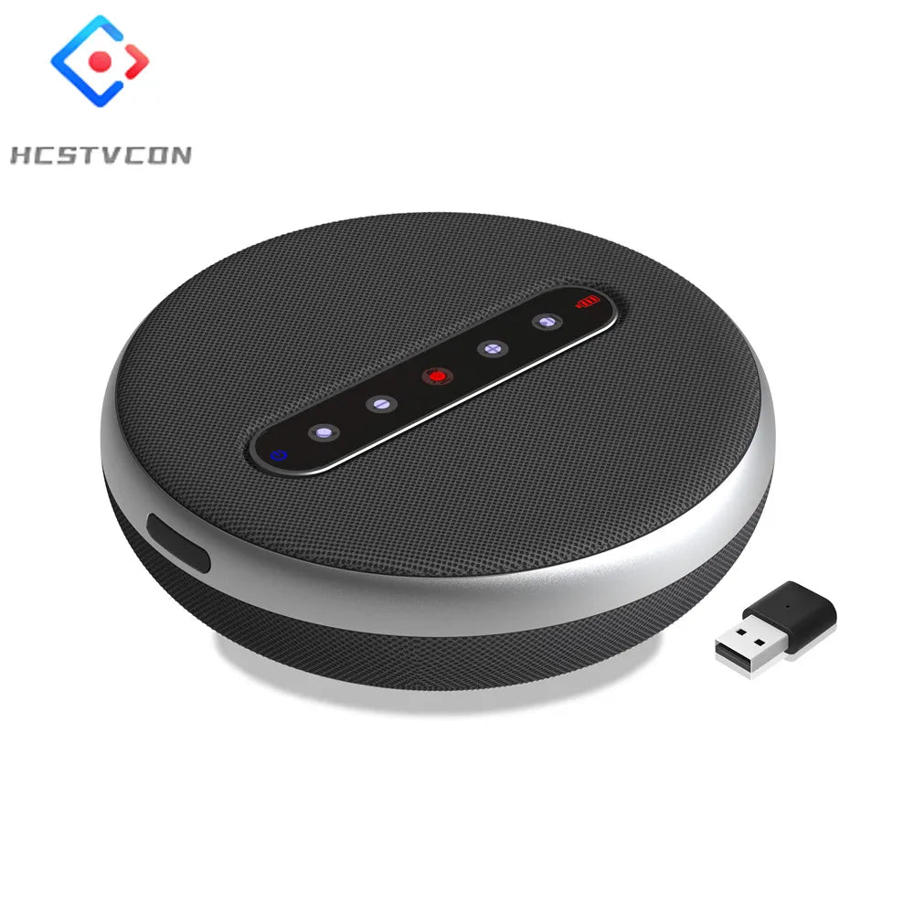 Conference Microphone USB Speakerphone Omnidirectional Computer 6 Mic 360° Voice Pickup Video Online Course Speakers Desktop