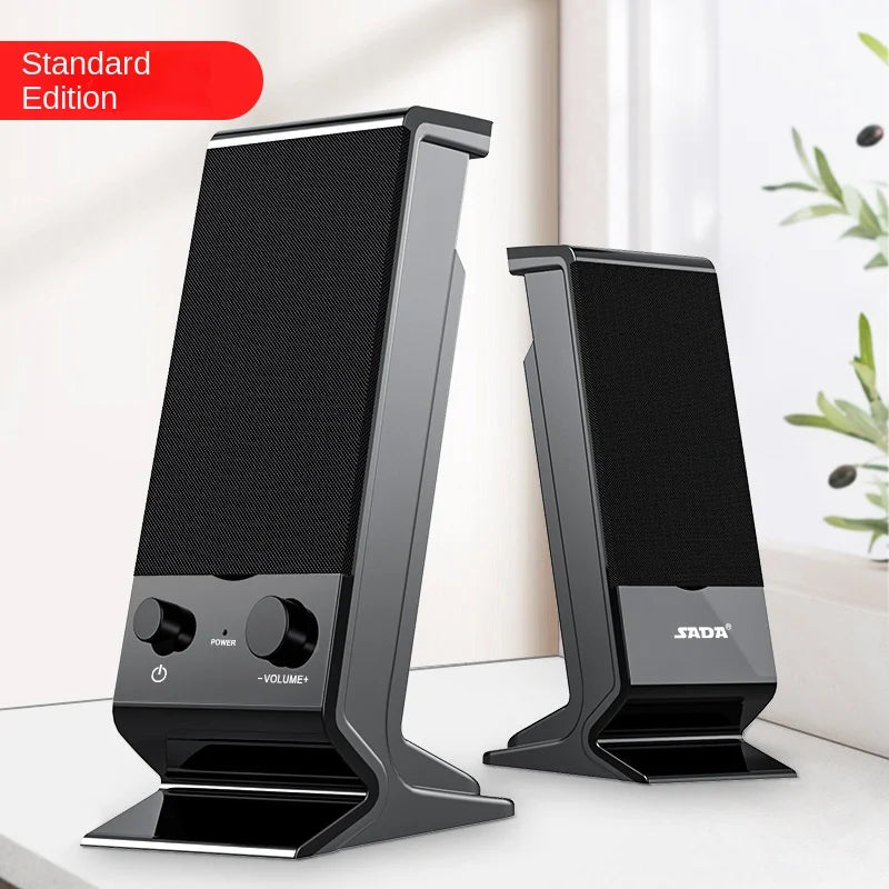 Computer Speaker Compact and Delicate Laptop Speakers with Volume Control and 3.5 Mm Audio Plug, USB-Powered Desktop Speaker