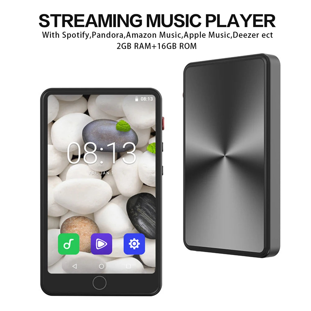 Portable WiFi MP4 Player with Camera 16G Memory Bluetooth 5.0 Full Touch Screen FM Radio/Browser/Photographer/Music Player