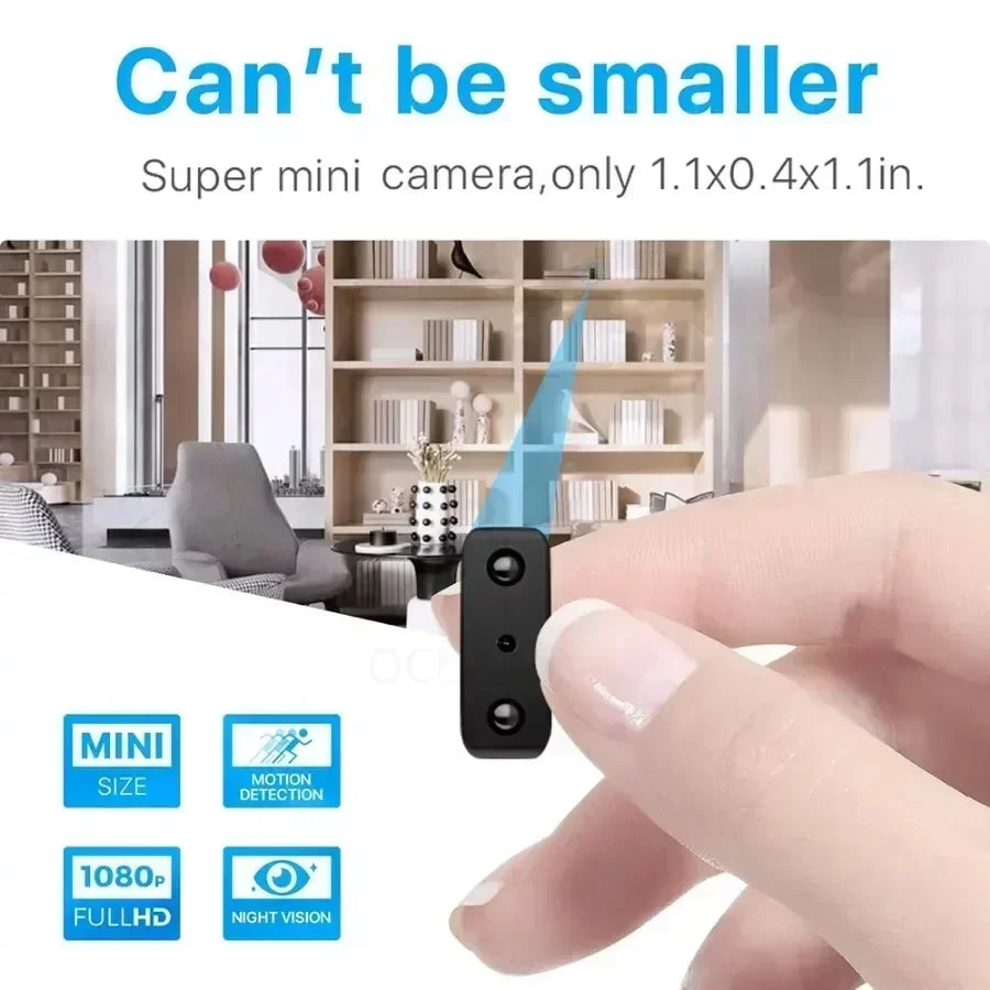 Smallest Mini Camera 1080P HD WIFI Built-in Battery IP Remote Monitoring Camcorders IR Night Vision Body Cam Invisible Espia Cam