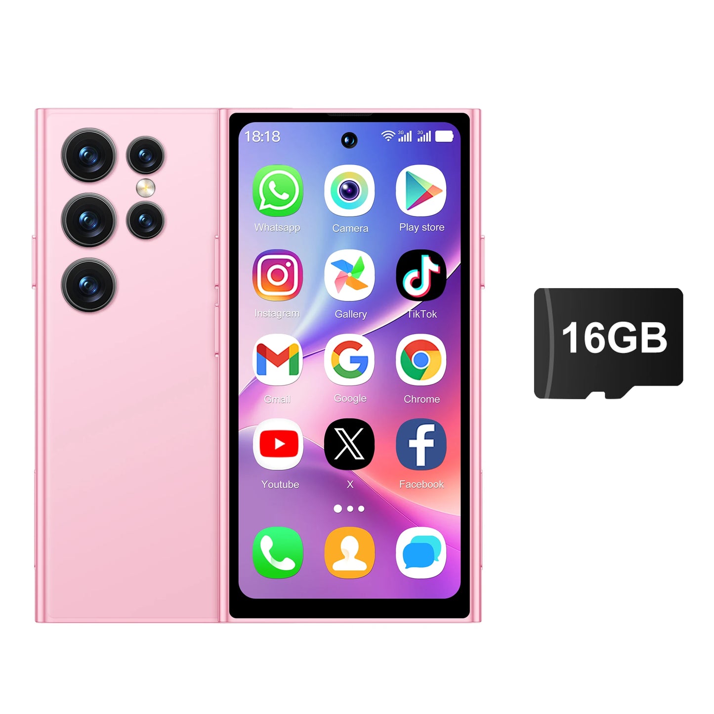 NEW SERVO S27 Mini Android Smartphone 4.0" Full Screen 2GB+16GB Memory 5MP 2 SIM Stanbdby Face Unlock 3G Cute Phones Google Play